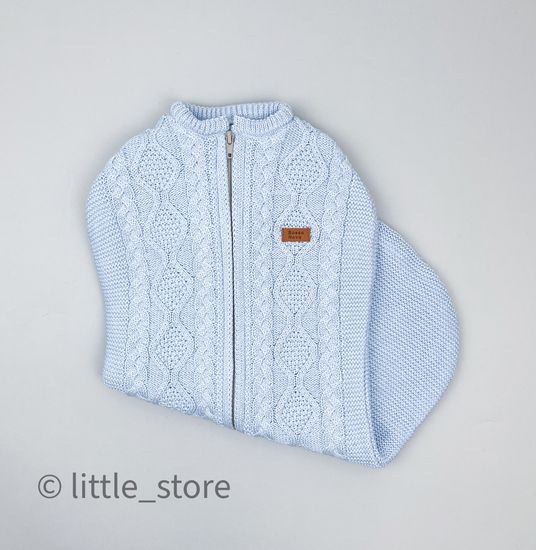 Кокон вязаный "Basic" Голубой
