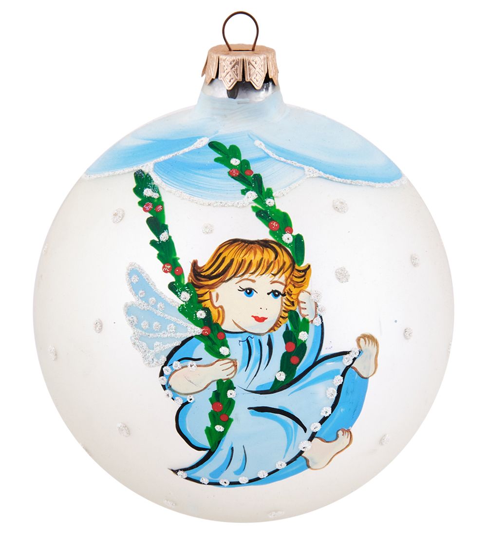 Элита НФШ-1475/5 Ел.украшение Шар «Ангел на качелях» 100 мм