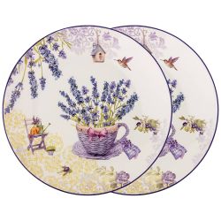 НАБОР ТАРЕЛОК ЗАКУСОЧНЫХ LEFARD "ПРОВАНС ЛАВАНДА" 2 ШТ. 20,5 СМ (КОР=24НАБ.)