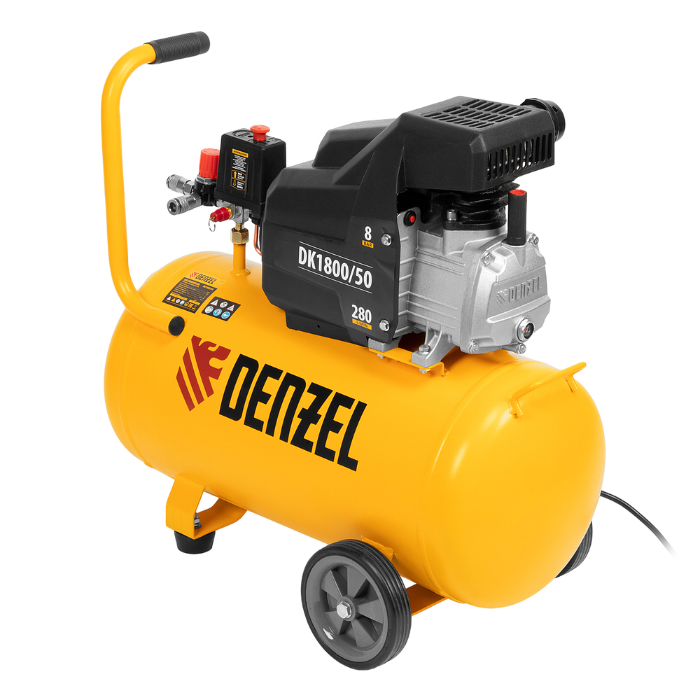 Компрессор воздушный DK1800/50, Х-PRO 1.8 кВт, 280л/мин, 50л Denzel
