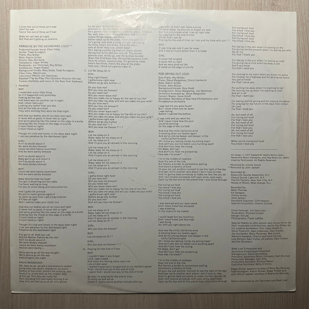 Meat Loaf - Bat Out Of Hell (Европа)