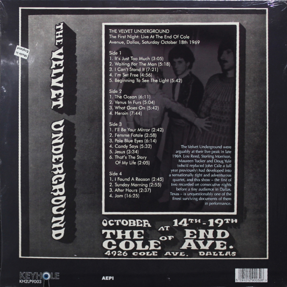 The Velvet Underground / Live At The End Of Cole Ave. - The First Night (2LP)