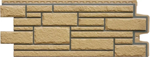 Панель фасадная GL Камелот Design цвет Песочный (шов RAL7006) 0.992*0.392мм 0.39м2 4 уп-40 шт