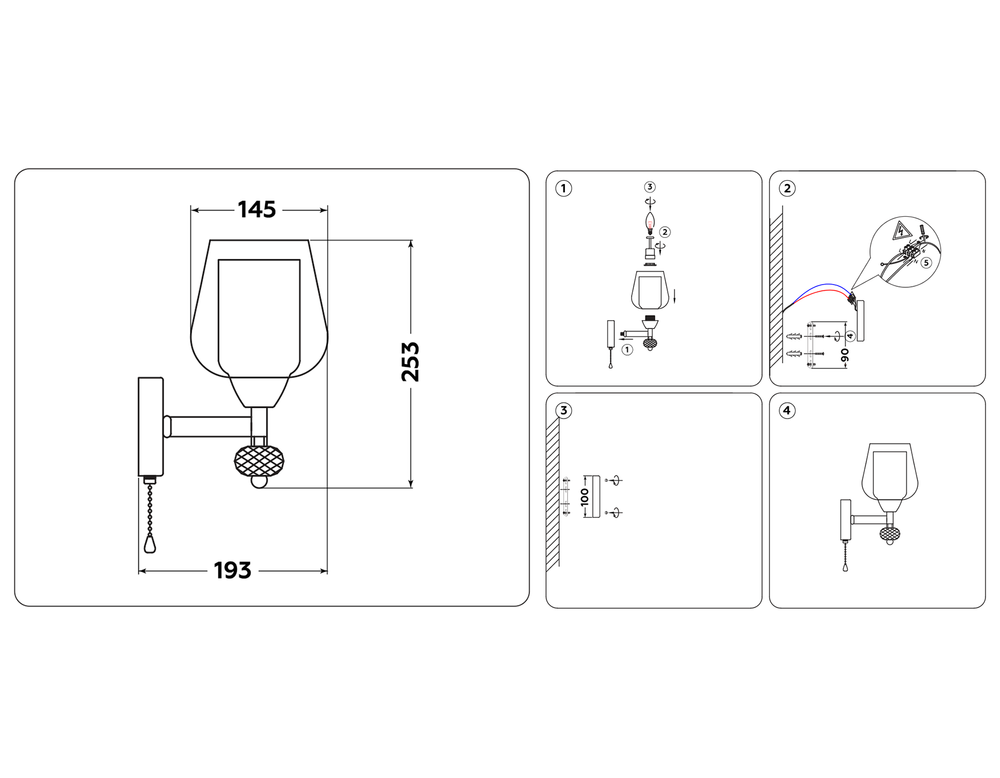 Ambrella Настенный светильник с выключателем Traditional TR3158