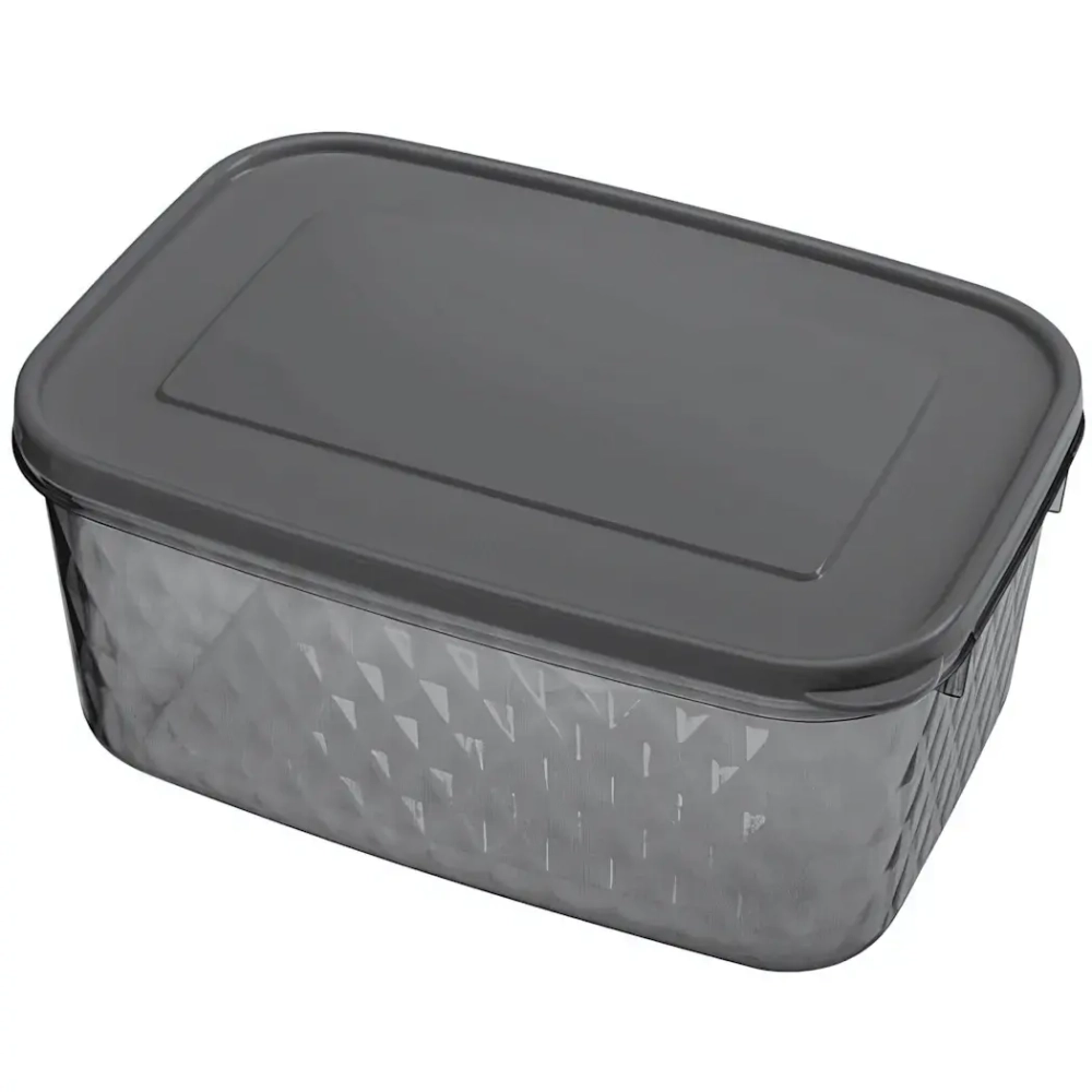 Контейнер для продуктов «Кристалл» 1,3л (черный)