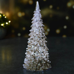 Сувенир новогодний с подсветкой "Волшебная красавица" 17см, золото, работает от батареек LR44*3