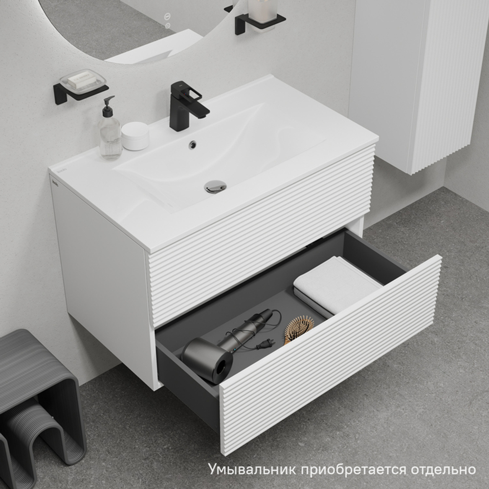 Тумба подвесная IDDIS Bild, 80 см, белый, BIL80W0i95