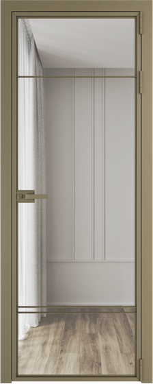 Алюминиевая дверь 4AХ шампань стекло прозрачное