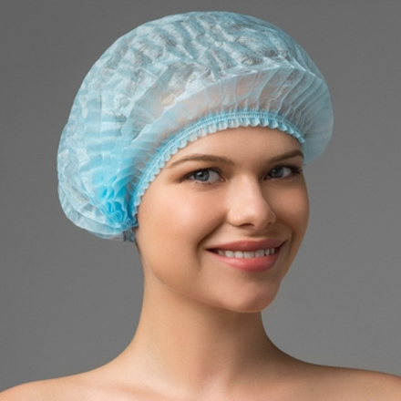 Шапочка "Шарлотка" голубая 50 шт/упк (Код заказа 04-014)