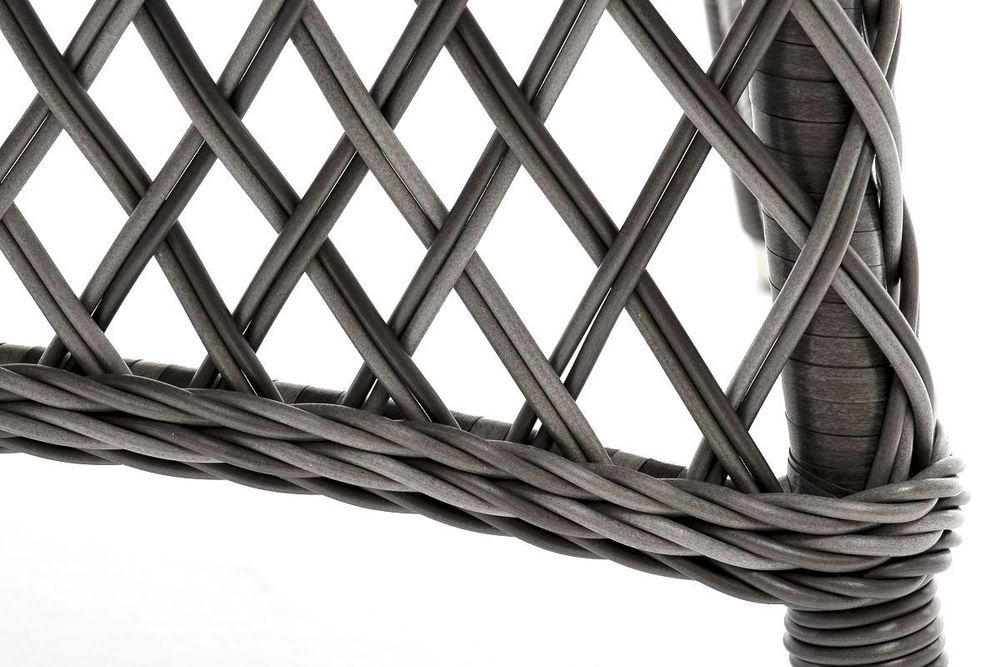 "Эспрессо" плетеный круглый стол, диаметр 118 см, цвет графит