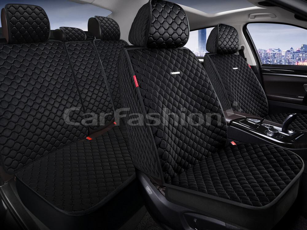 Накидки сидений ПОЛНЫЙ CarFashion (кт) -«POLO PLUS» 27337 -Велюр черный
