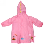 Дождевик-плащ детский «Рокки-Динозаврик» с капюшоном, рукава на резинке, цвет розовый, размер L(68*50см) ДоброСад