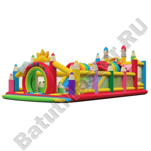 Надувная полоса препятствий "Коробка с карандашами"