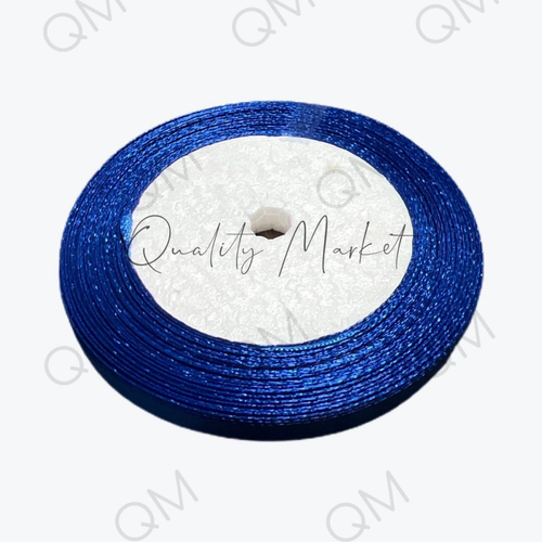 Лента атласная 6 мм 25 ярд (синяя) №040