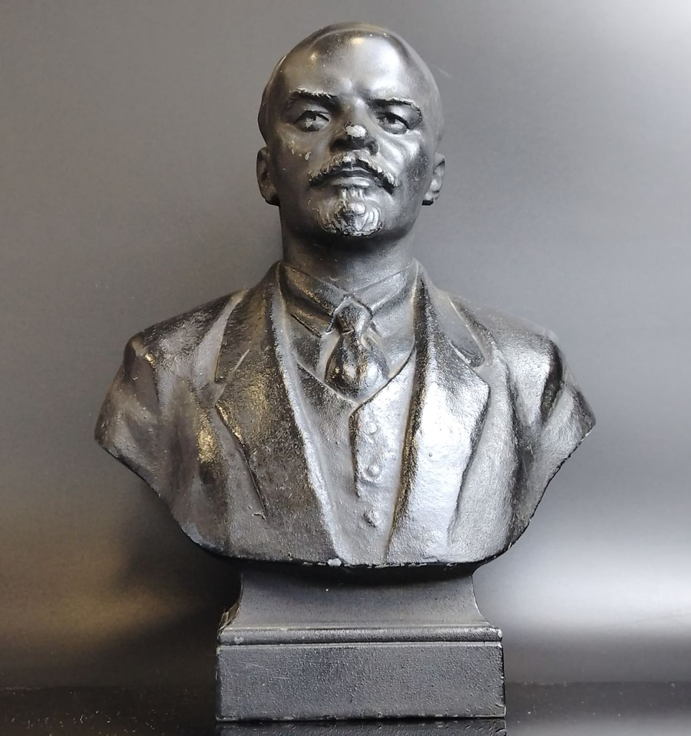 Бюст Ленина - Силумин - 1960-1965 годы - Скульптор А.П. Файдыш-Крандиевский - ЗХЛ - СССР - Высота 22 см.