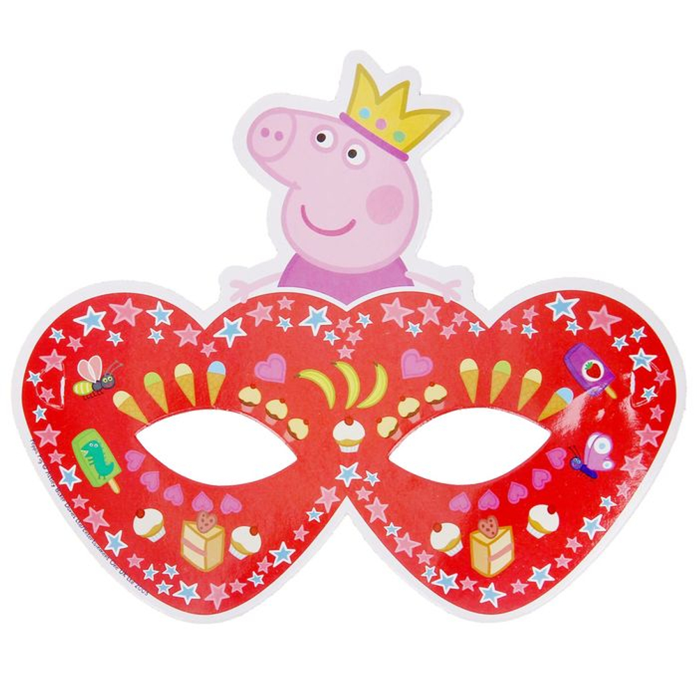 Маска бумажная Пеппа-принцесса