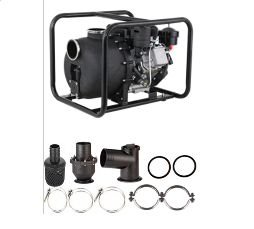 Насос дизельный самовсасывающий с электрическим стартером, на раме &quot;Vodotok&quot; модель ДНС-4д-40м³/ч-17м-ЭС