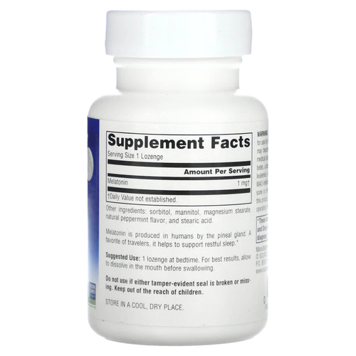 Source Naturals, Мелатонин, мята, 1 мг, 100 пастилок
