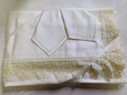 Скатерть 170х280 и 12 салфеток Gamba 9884СК Panna шампань