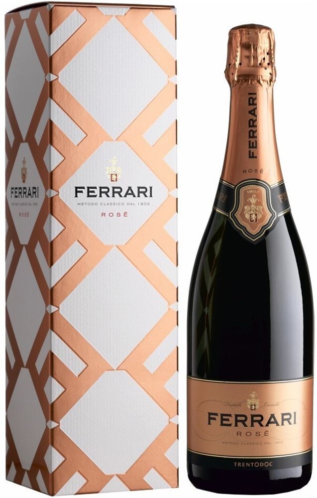 Игристое вино Ferrari Rose Brut Trento DOC, 0,75 л.