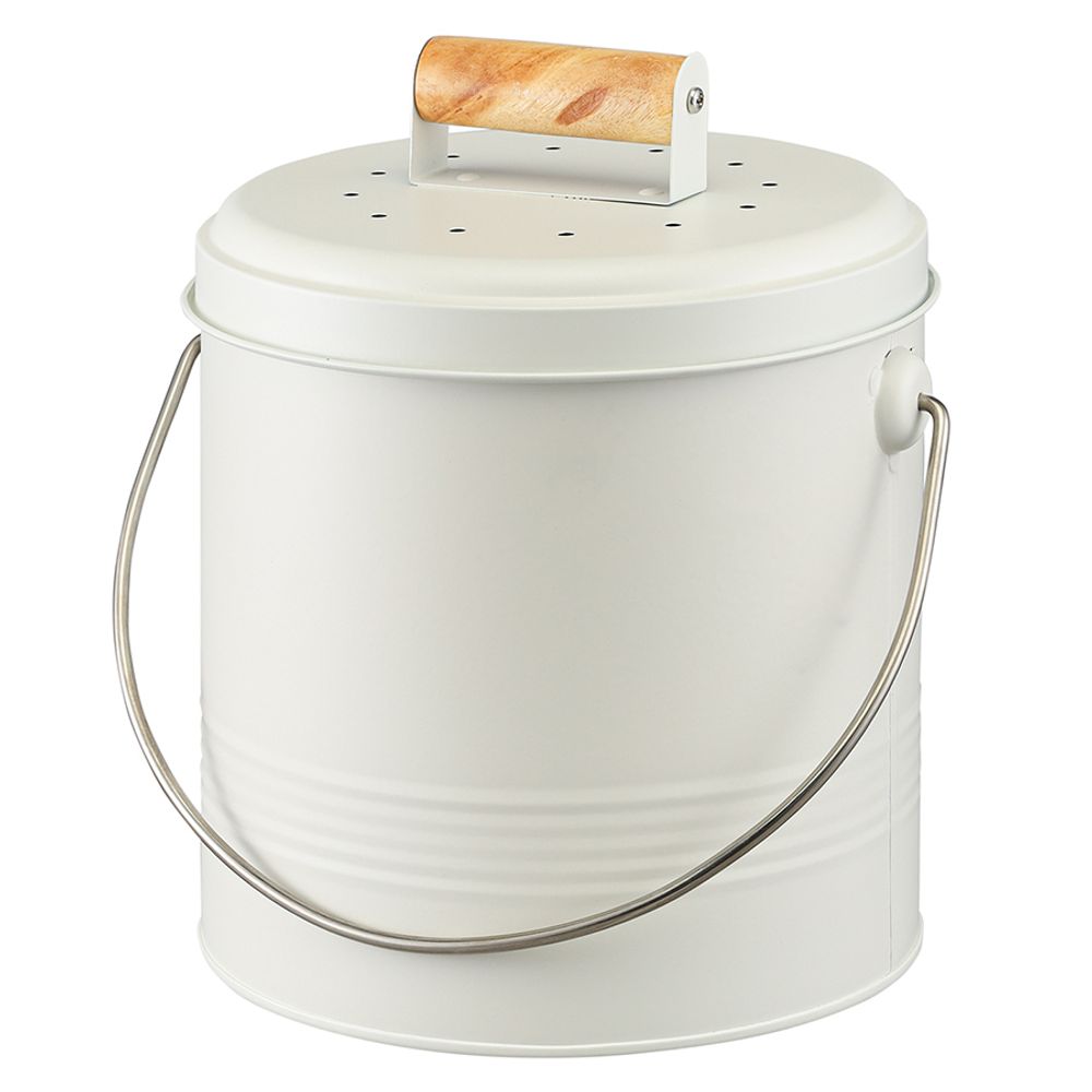 Контейнер для пищевых отходов с фильтром Irmel, 3,5 л, молочный