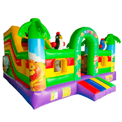 Коммерческий надувной батут «Сафари-джунгли», 5x5x3 м