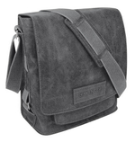 Качественная удобная брендовая наплечная вертикальная А4 сумка из коровьей кожи WENGER "ARIZONA" W23-05BL