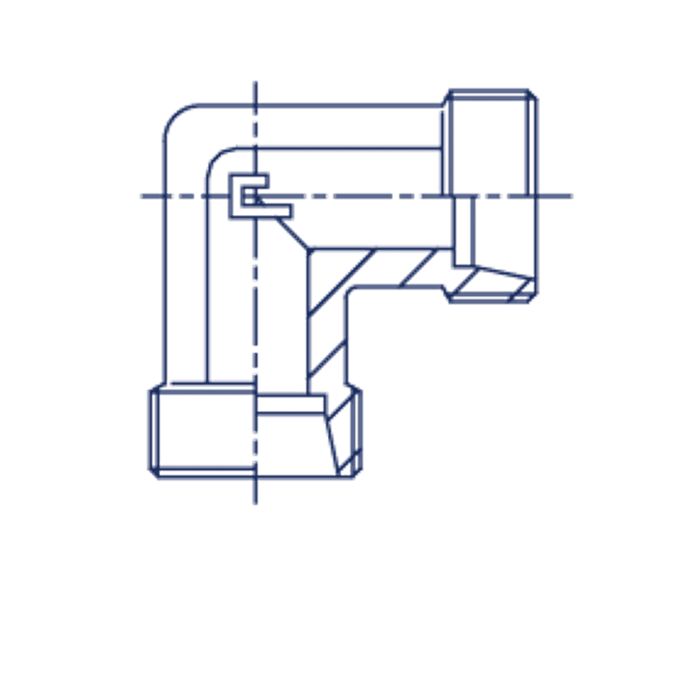 Соединение P90 DS14 22х1.5 (корпус, нерж.)