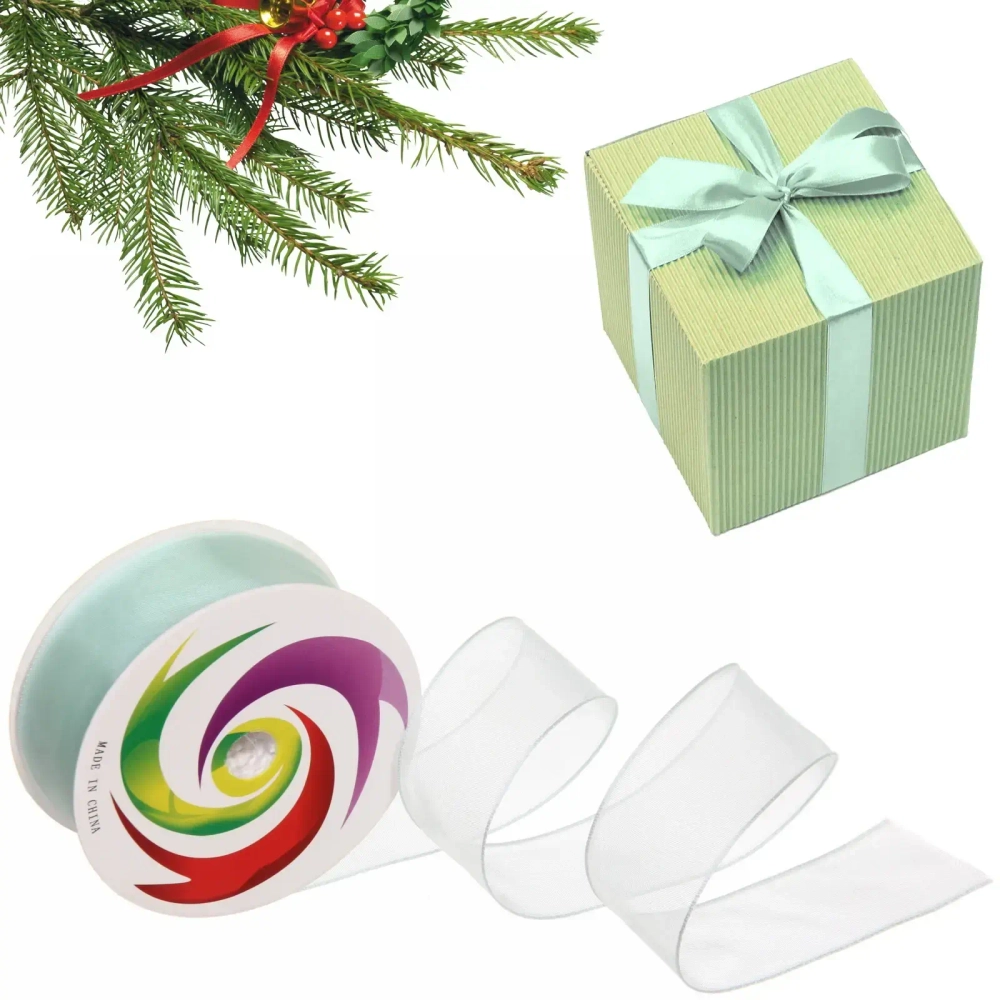 Лента для декорирования «Нежность» 2,5 см, 5 м, Зеленый (капрон)