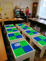 Лего-стол Квартет мультиколор