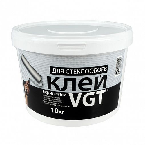 Клей  акрил. д/стеклообоев 10 кг ВГТ