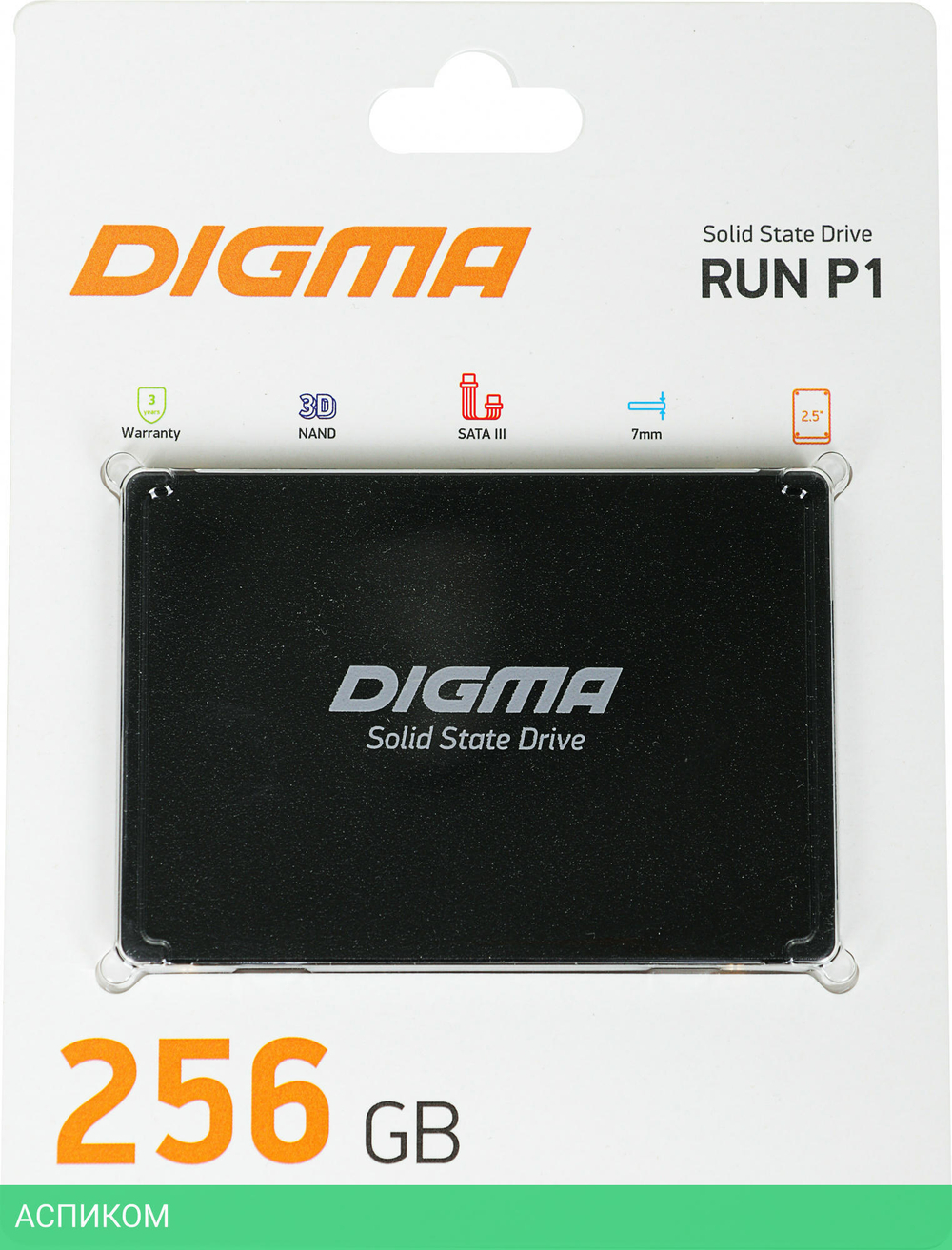 SSD диск Digma Run P1 256GB (DGSR2256GP13T)