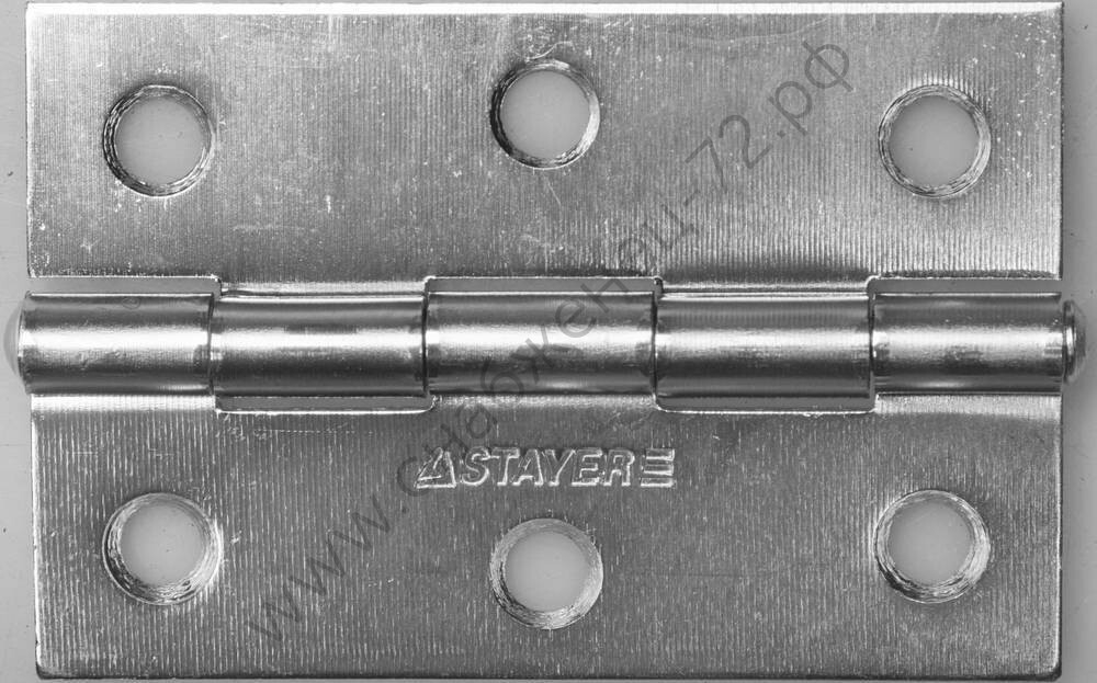 STAYER 70x50х1.6 мм, цвет белый цинк, карточная петля (37611-75-1)