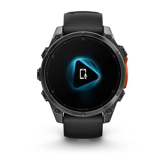 Garmin Fenix 8 Amoled 47 мм – Сланцево-серый корпус, черный ремешок