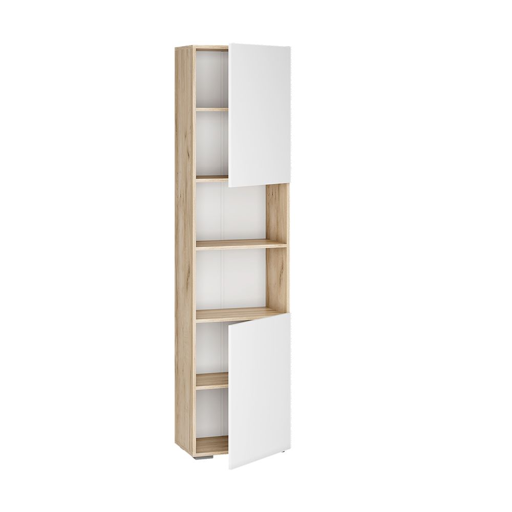 Пенал открытый Вирола ПО-500 (дуб крафт серый/глянец белый), Интерьер Центр, г.Пенза