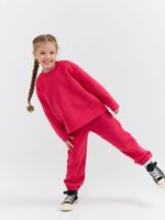 Джоггеры "Фуксия" с карманами утепленные
