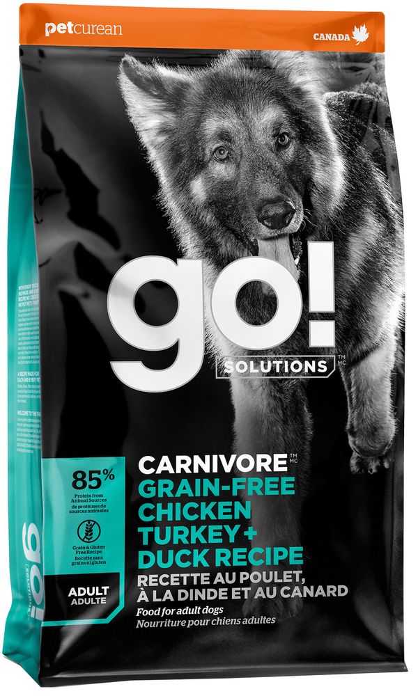 Go! 9.98кг Carnivore Сухой корм для собак всех пород 4 вида мяса: Индейка, Курица, Лосось, Утка