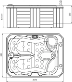 Минибассейн Мишель Platinum 205х155 белый