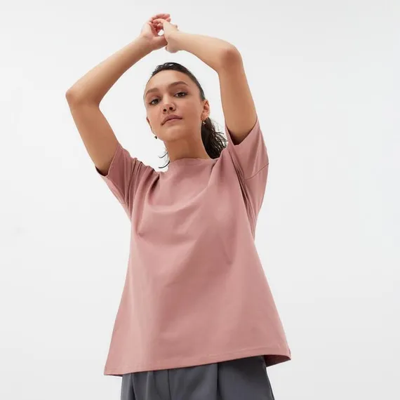 Футболка женская Basic line, цвет пыльно-розовый, р-р 46