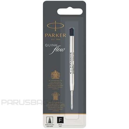 Стержень шариковый объемный Parker QuinkFlow Ball Point, черный, 98мм, 0.8мм, метал.корпус