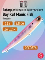 Воблер DUO Bay Ruf Manic Fish 77, CRA0671 Clear Inakko Gold OB, 77 мм, 9 г, тонущий, стикбейт