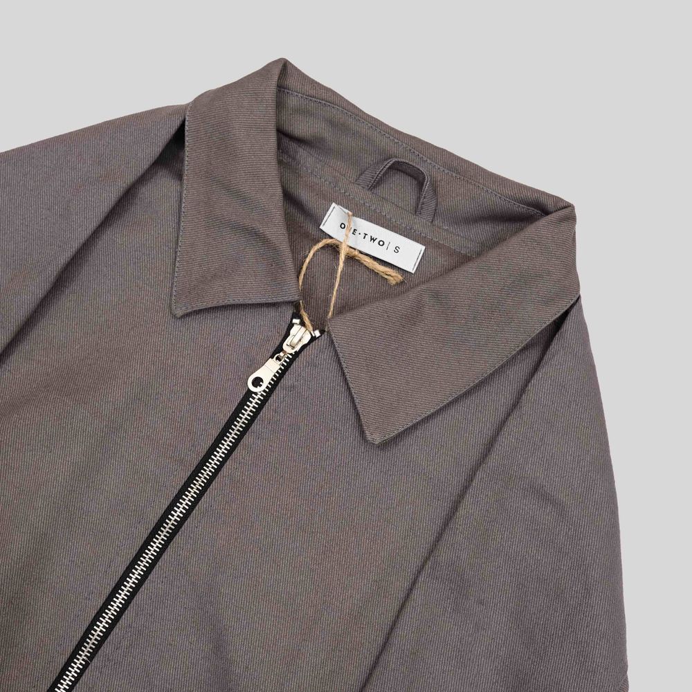 Купить Куртка One Two Zip-Up Shirt Jacket Shark Skin серая Куртка One Two Zip-Up Shirt Jacket Shark Skin серая