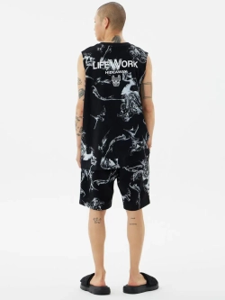 Шорты с принтом "мрамор"