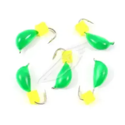 Мормышка безнасадочная ЯМАН "Банан" зеленый, d-4,5 мм, вес 1,3 г, кубик хамелеон