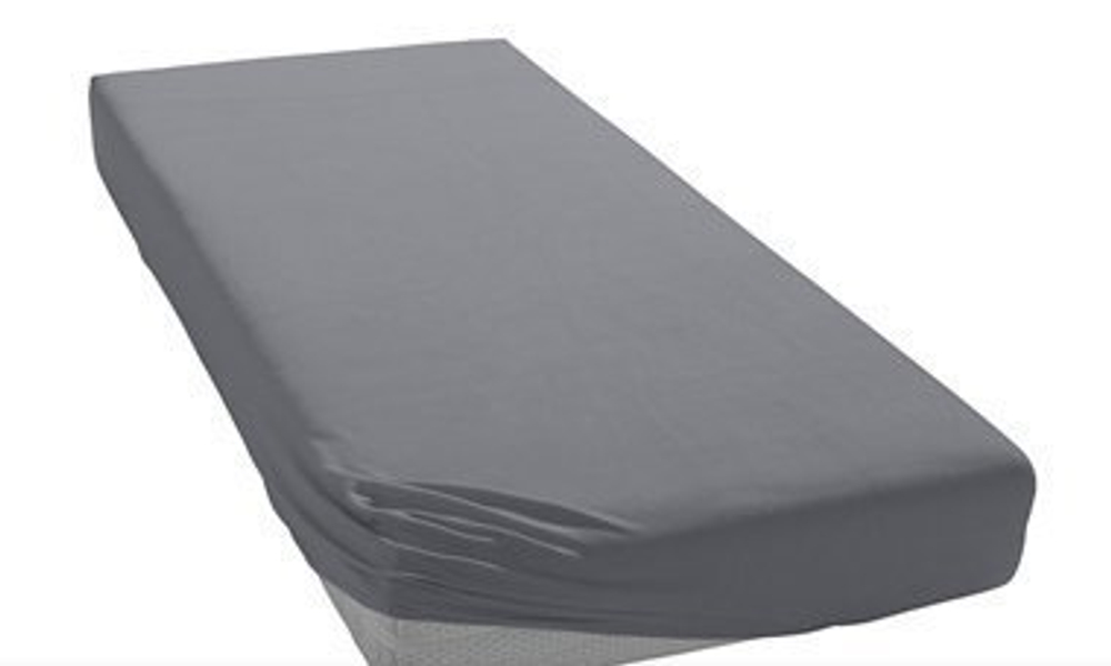 Простыня трикотажная 90-110x200 Elegante 8000 серая