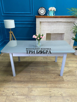 Большой кухонный стол "Макси", металлик