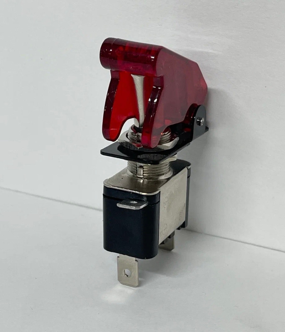12V - 20A / Тумблер зажигания с крышкой, выключатель 12 вольт, 20 ампер. красный, TG (1 шт.)