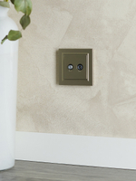 BRITE Розетка двойная TV+SAT РТВ/РСп12-БрШ шампань IEK