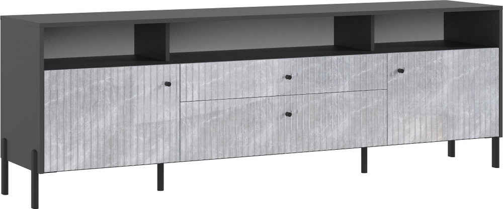 Тумба ТВ Оливия (металл), Графит, Графит глянец