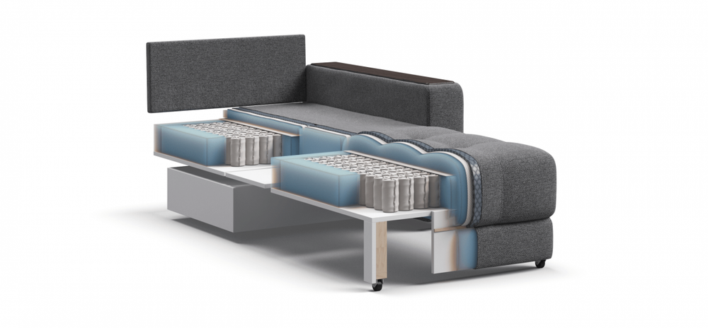 Босс кресло-кровать Рогожка Мальмо серый